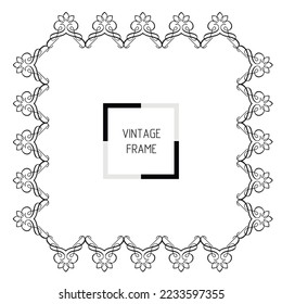 Frame, in the style of an ornament, template, Vector illustration eps 10, Art.	