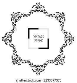Frame, in the style of an ornament, template, Vector illustration eps 10, Art.	