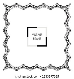 Frame, in the style of an ornament, template, Vector illustration eps 10, Art.	