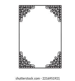 Frame, in the style of an ornament, Vector illustration eps 10, Art.	