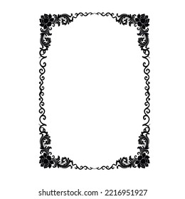 Frame, in the style of an ornament, Vector illustration eps 10, Art.	