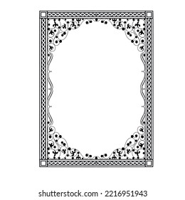 Frame, in the style of an ornament, Vector illustration eps 10, Art.	