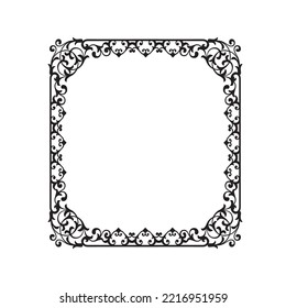 Frame, in the style of an ornament, Vector illustration eps 10, Art.	