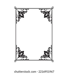 Frame, in the style of an ornament, Vector illustration eps 10, Art.	