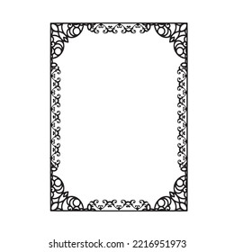 Frame, in the style of an ornament, Vector illustration eps 10, Art.	