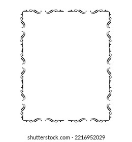 Frame, in the style of an ornament, Vector illustration eps 10, Art.	