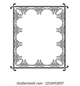 Frame, in the style of an ornament, Vector illustration eps 10, Art.	