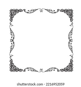 Frame, in the style of an ornament, Vector illustration eps 10, Art.	