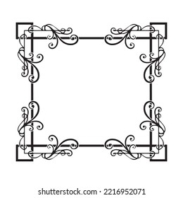 Frame, in the style of an ornament, Vector illustration eps 10, Art.	