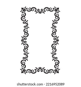 Frame, in the style of an ornament, Vector illustration eps 10, Art.	