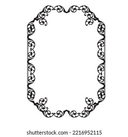 Frame, in the style of an ornament, Vector illustration eps 10, Art.	