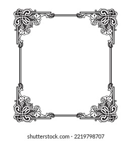 Frame, in the style of an ornament, Vector illustration eps 10, Art.	