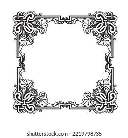 Frame, in the style of an ornament, Vector illustration eps 10, Art.	