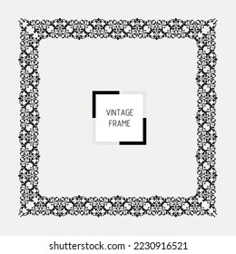 Frame, in the style of an ornament, Vector illustration eps 10, Art.	
