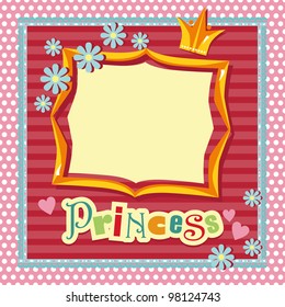 frame in the style of scrapbooking for a princess