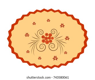 frame with a stylized ashberry pattern