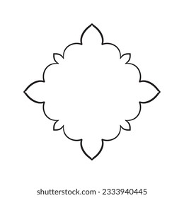 Frame. Stylized decorative pattern ornament for decorating covers for book, notebook, casket, magazine, postcard and folder. 