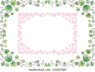 frame of  the summer leaves