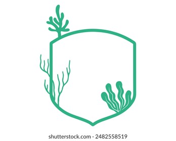 Frame Summer Sea Sketch Line Art