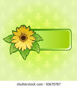 Frame with sunflower