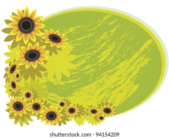 The frame with sunflower.
