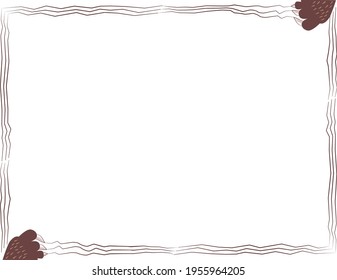 Frame surrounded by bear's claw marks