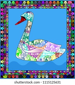 frame and swan