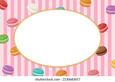 A frame of sweets "Macaron". Vector illustration