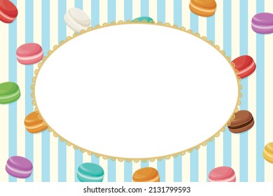 A frame of sweets "Macaron". Vector illustration