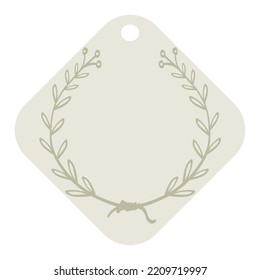Frame Tag Design Floral Flower Theme Template Element Vector