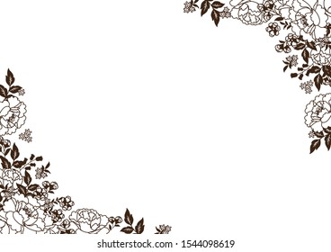 Frame of Taiwan chintz patterns  vector illustration
