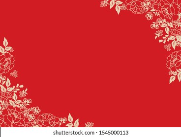 Frame of Taiwan chintz patterns  vector illustration