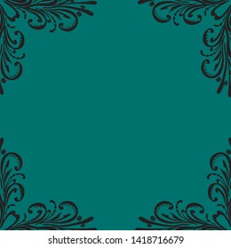 frame tattoo floral ornament leaf  flower pattern decorative design tattoo black and white. Vintage style design collection for Posters, Placards, Invitations, Banners, Badges and Logotypes.
