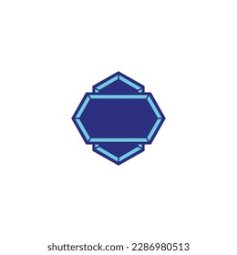 Frame, technology, modern hexagons geometric symbol simple logo vector