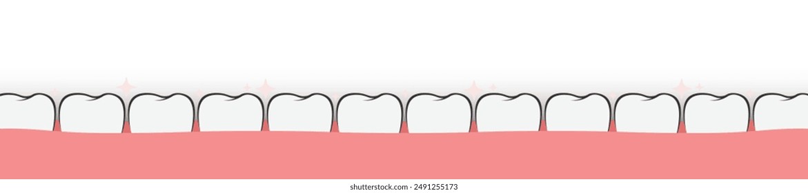 Marco de Anuncio de dientes. Concepto de medicina de bordes dentales. Anuncio de inspección dental oral