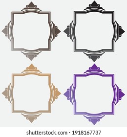 frame template with 4 types of colors and with a simple design