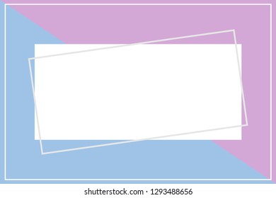 frame template for banner, purple and blue two pastel colors background, purple blue colors frame banner flat lay fashion, square blank copy space for advertising promotion special sale discount