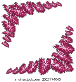 frame template with caladium flower theme