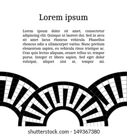Frame template for cards, invitations, banners. You can place any text here. Invitation card with greek national pattern, vector