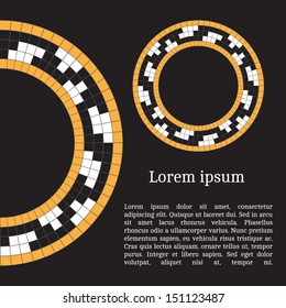 Frame template for cards, invitations, banners. You can place any text here. Invitation card with Ukrainian national pattern, vector