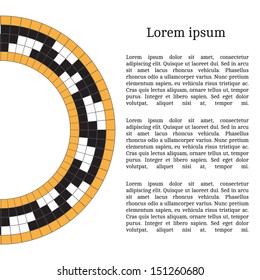 Frame template for cards, invitations, banners. You can place any text here. Invitation card with Ukrainian national pattern, vector