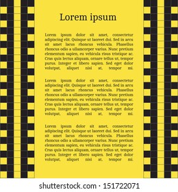 Frame template for cards, invitations, banners. You can place any text here. Invitation card with Ukrainian national pattern, vector
