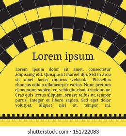 Frame template for cards, invitations, banners. You can place any text here. Invitation card with Ukrainian national pattern, vector