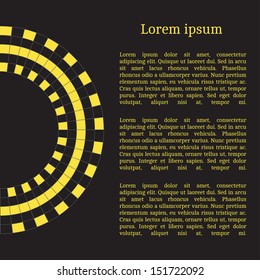 Frame template for cards, invitations, banners. You can place any text here. Invitation card with Ukrainian national pattern, vector