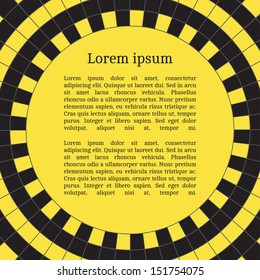 Frame template for cards, invitations, banners. You can place any text here. Invitation card with Ukrainian national pattern, vector