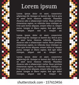 Frame template for cards, invitations, banners. You can place any text here. Invitation card with Ukrainian national pattern, vector