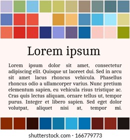 Frame template for cards, invitations, banners. You can place any text here. Invitation card with abstract mosaic pattern, vector.