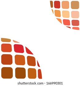 Frame template for cards, invitations, banners. You can place any text here. Invitation card with abstract mosaic pattern, vector.