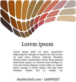 Frame template for cards, invitations, banners. You can place any text here. Invitation card with abstract mosaic pattern, vector.