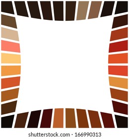 Frame template for cards, invitations, banners. You can place any text here. Invitation card with abstract mosaic pattern, vector.